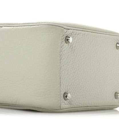 Hermes Taurillon Clemence Mini Lindy 20 Gris Neve 9 of 11