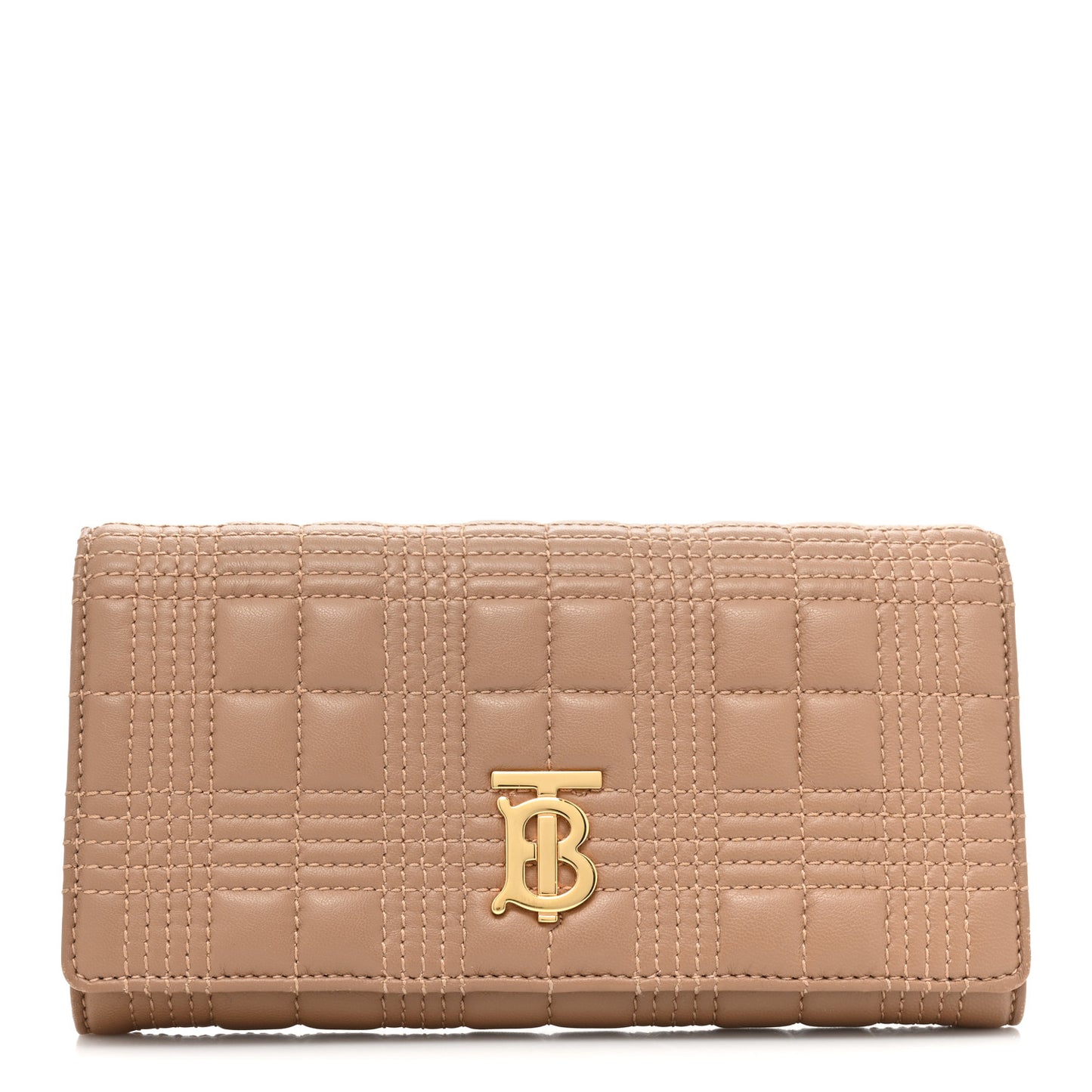 Lambskin Quilted Lola Wallet Beige