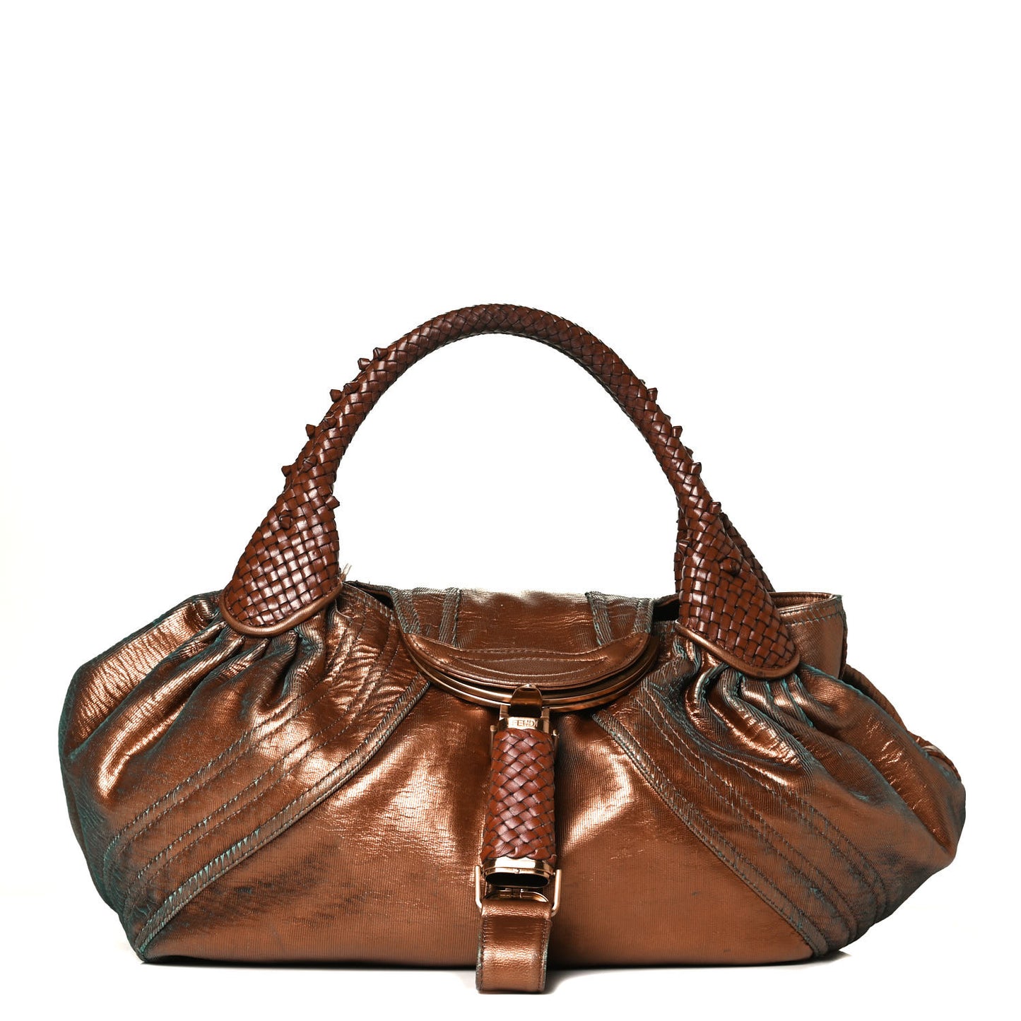 Nappa Fortuny Hologram Spy Tobacco Oro Ambrato