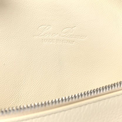 Loro Piana Grained Calfskin L19 Extra Pocket Pouch Whisper White 6 of 9