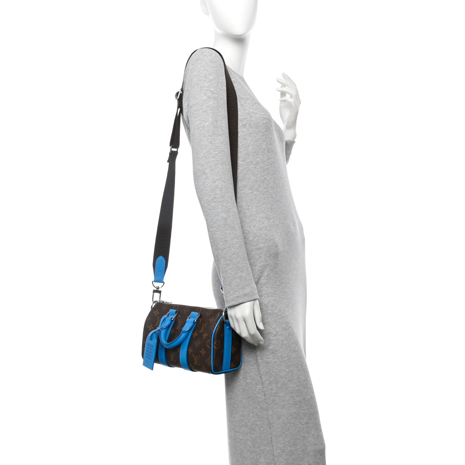 Louis Vuitton Monogram Macassar LV Colormania Keepall Bandouliere 25 Gaston Blue 2 of 13