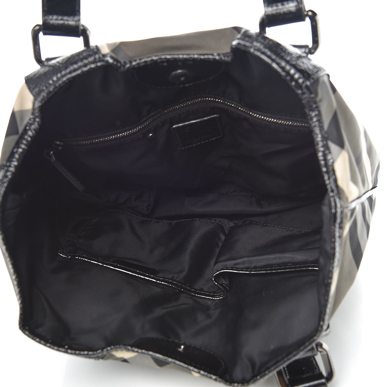 Burberry Nylon Beat Check Victoria Tote Black 5 of 13