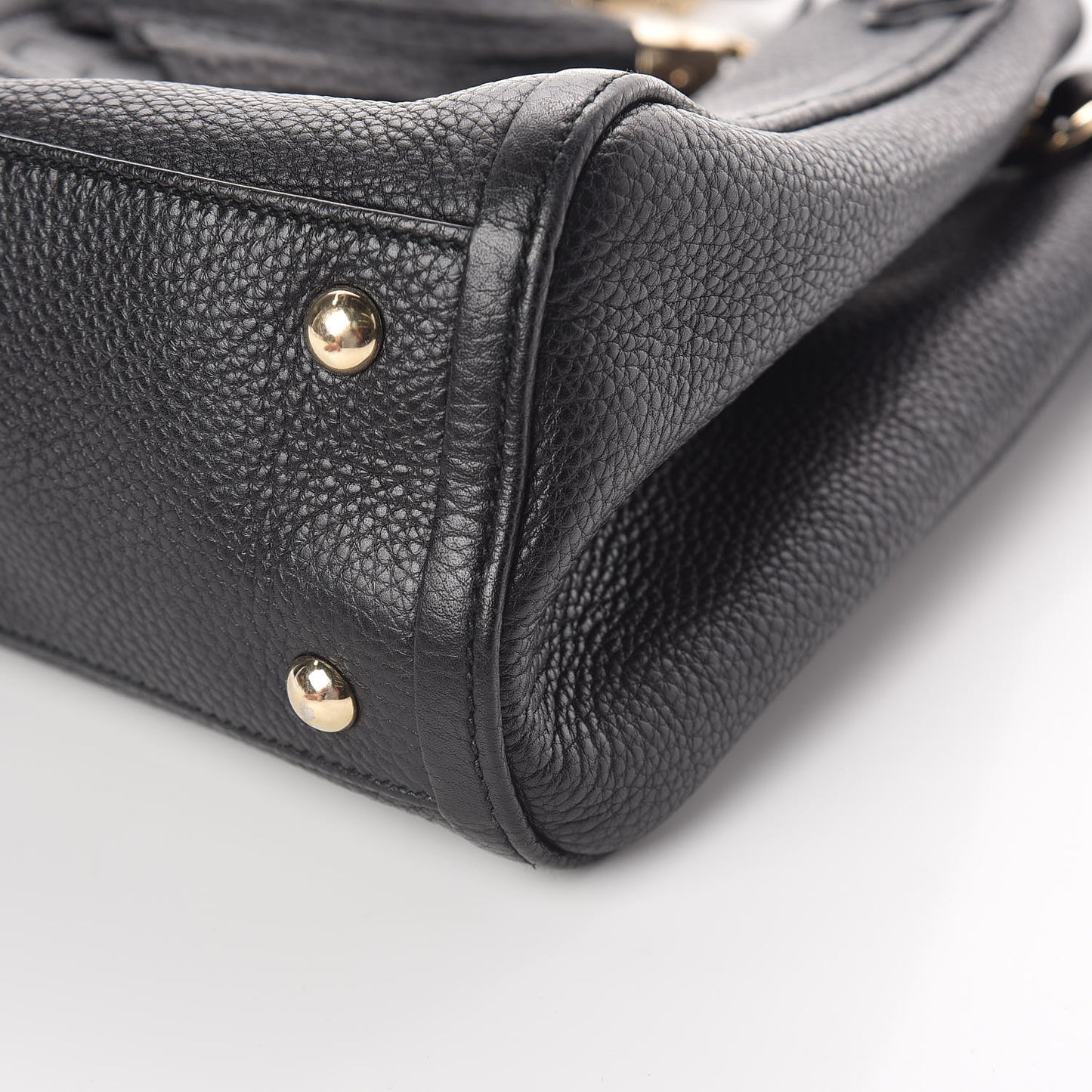 Pebbled Calfskin Small Soho Shoulder Bag Black