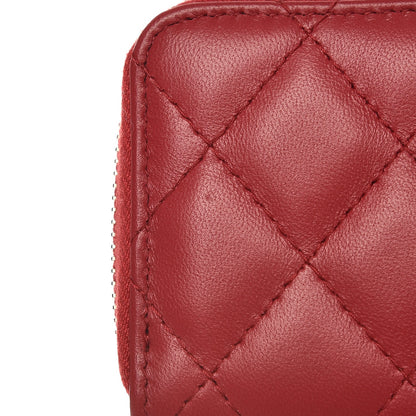 Chanel Lambskin Quilted Key Holder Case Red 8 of 9