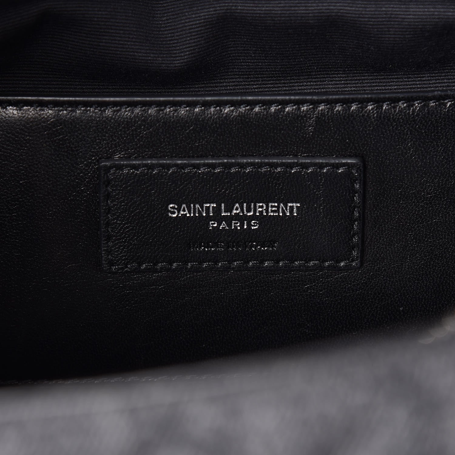 Saint Laurent Denim Mixed Matelasse Triquilt Large Monogram Envelope Satchel Black 7 of 11