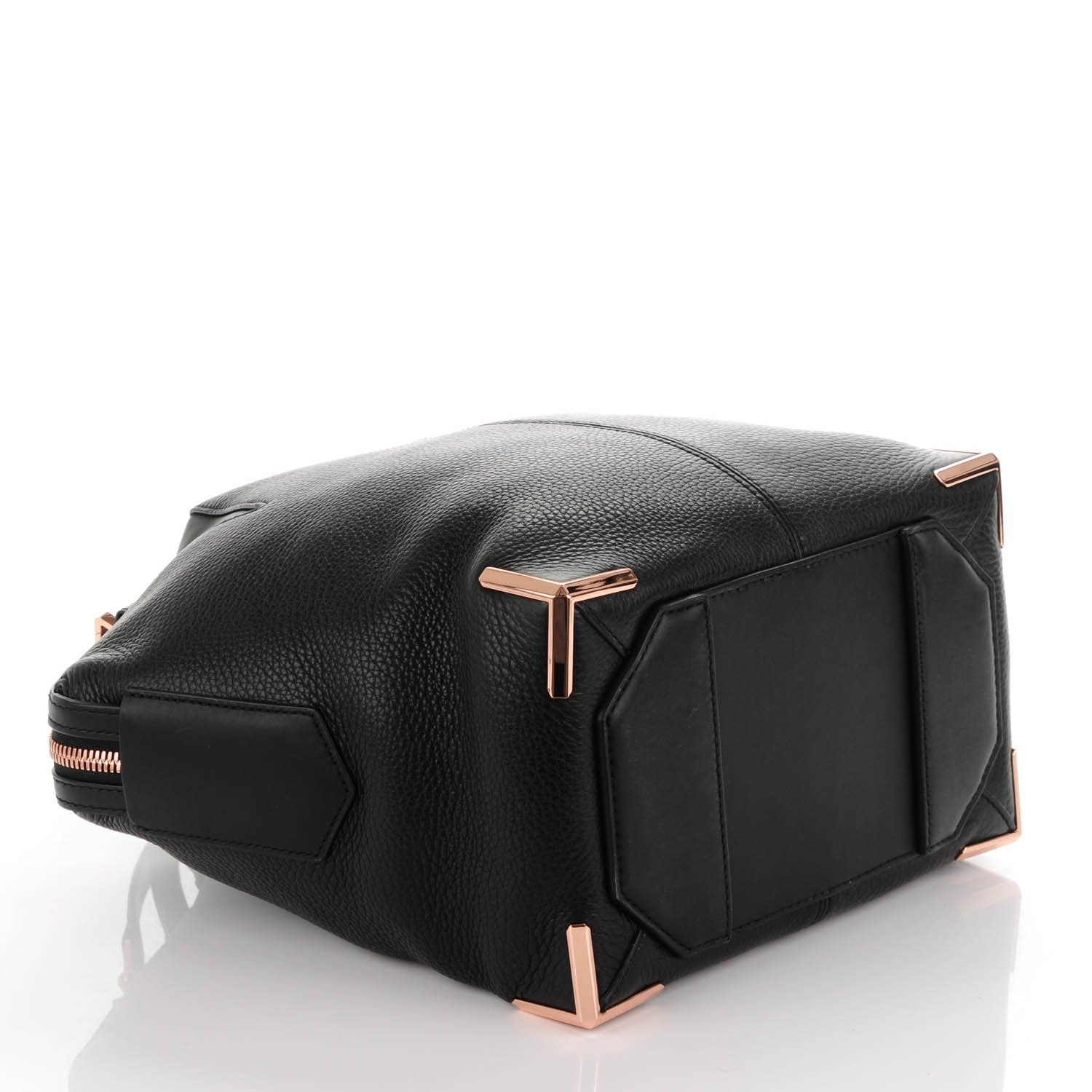 Alexander Wang Pebbled Calfskin Small Emile Soft Black Rose Gold Hardware 4 of 8
