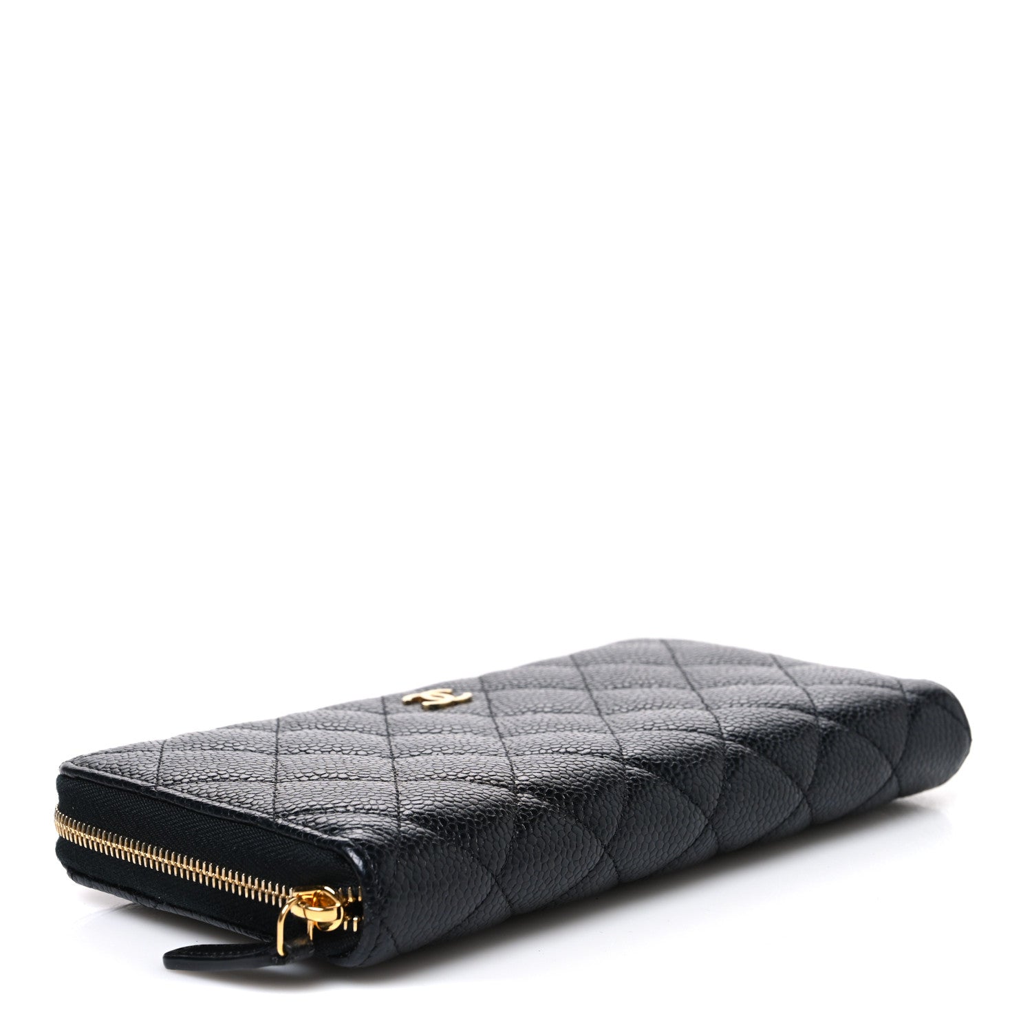 Chanel Caviar Quilted Large Gusset Zip Around Wallet Black 4 of 8