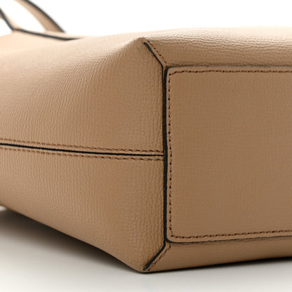 Burberry Grainy Calfskin Haymarket Check Small Reversible Tote Mid Camel 9 of 10
