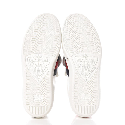 Gucci Calfskin Ayers Web Mens Ace Bow Lace Sneakers 5 White 6 of 11