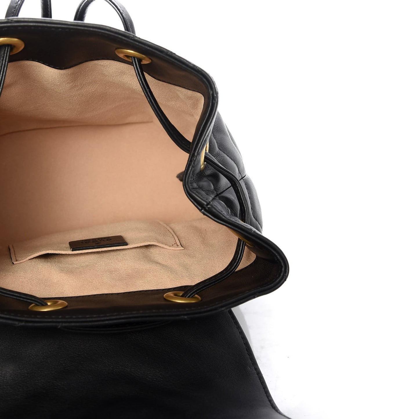 Calfskin Matelasse GG Marmont Flap Backpack Black