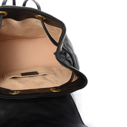 Gucci Calfskin Matelasse GG Marmont Flap Backpack Black 4 of 8