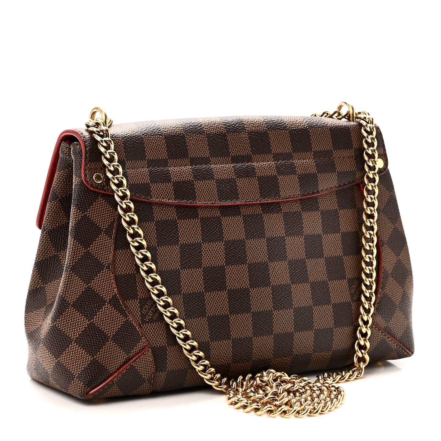 Damier Ebene Caissa Clutch Cherry