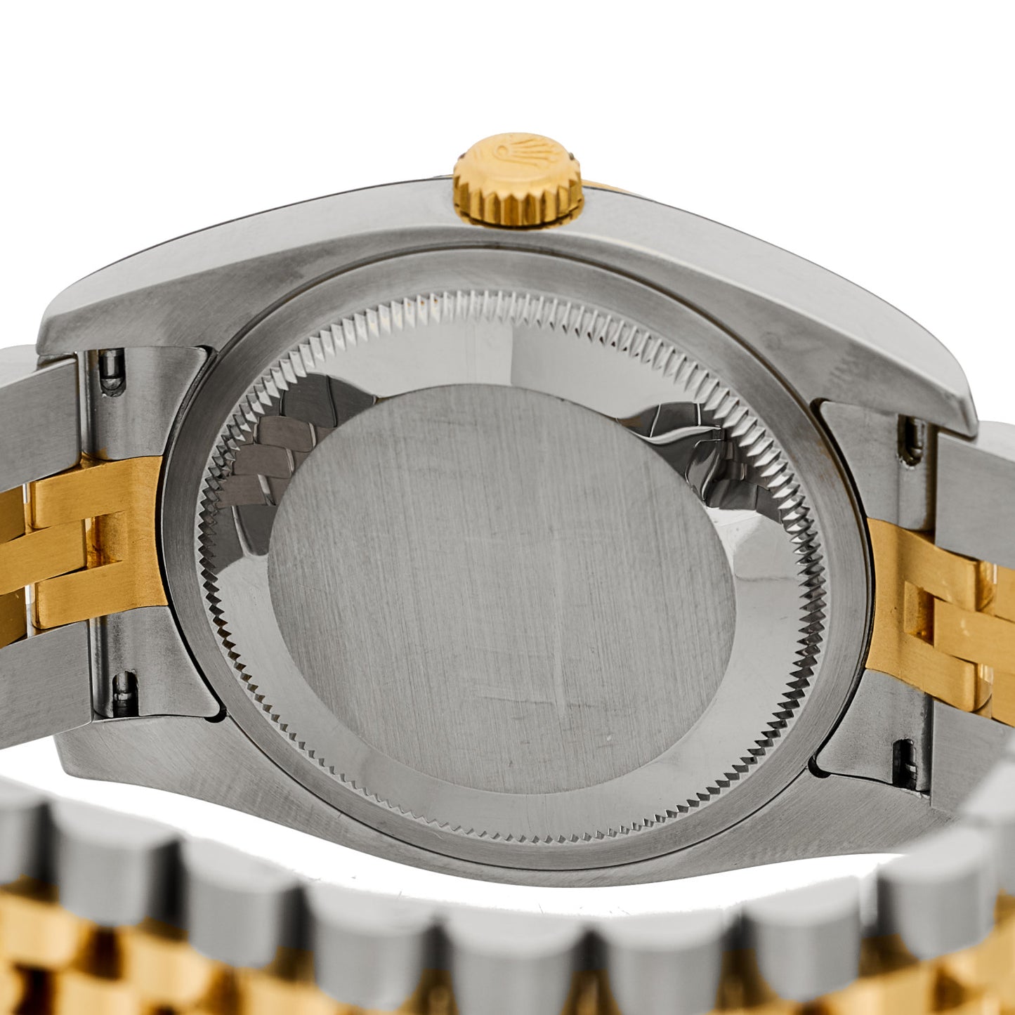 Stainless Steel 18K Yellow Gold 36mm Oyster Perpetual Datejust Watch Silver 116233