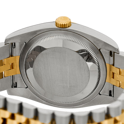 Rolex Stainless Steel 18K Yellow Gold 36mm Oyster Perpetual Datejust Watch Silver 116233 4 of 5