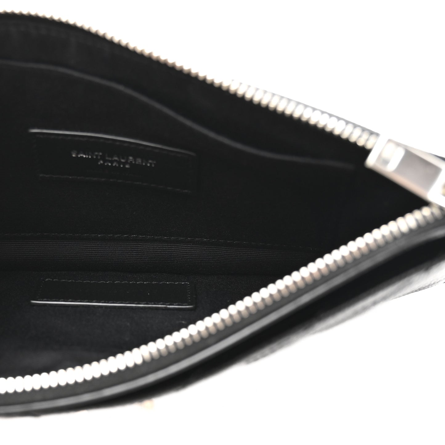 Grain De Poudre Chevron Monogram Large Bill Pouch Black