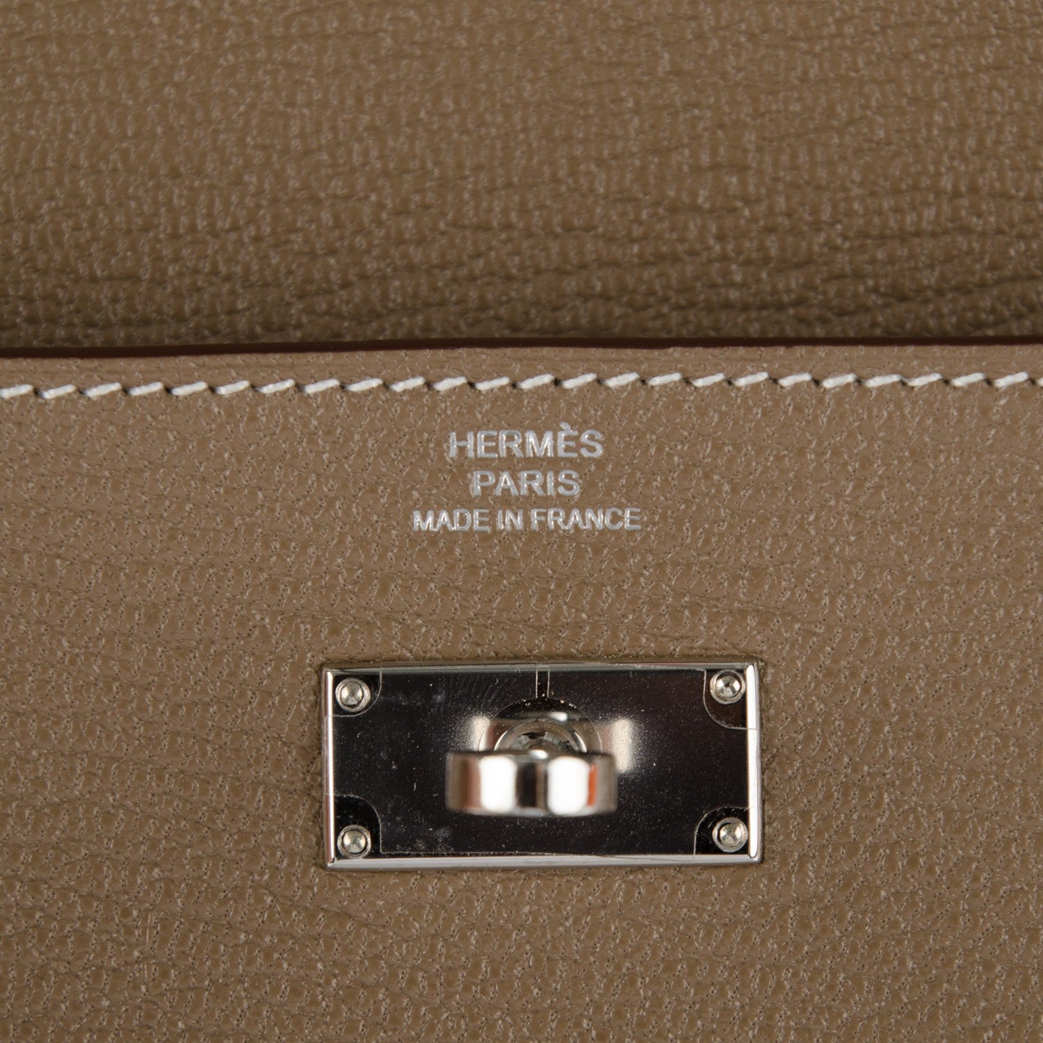 Hermes Chevre Mysore Kelly Longue Wallet Etoupe 6 of 7