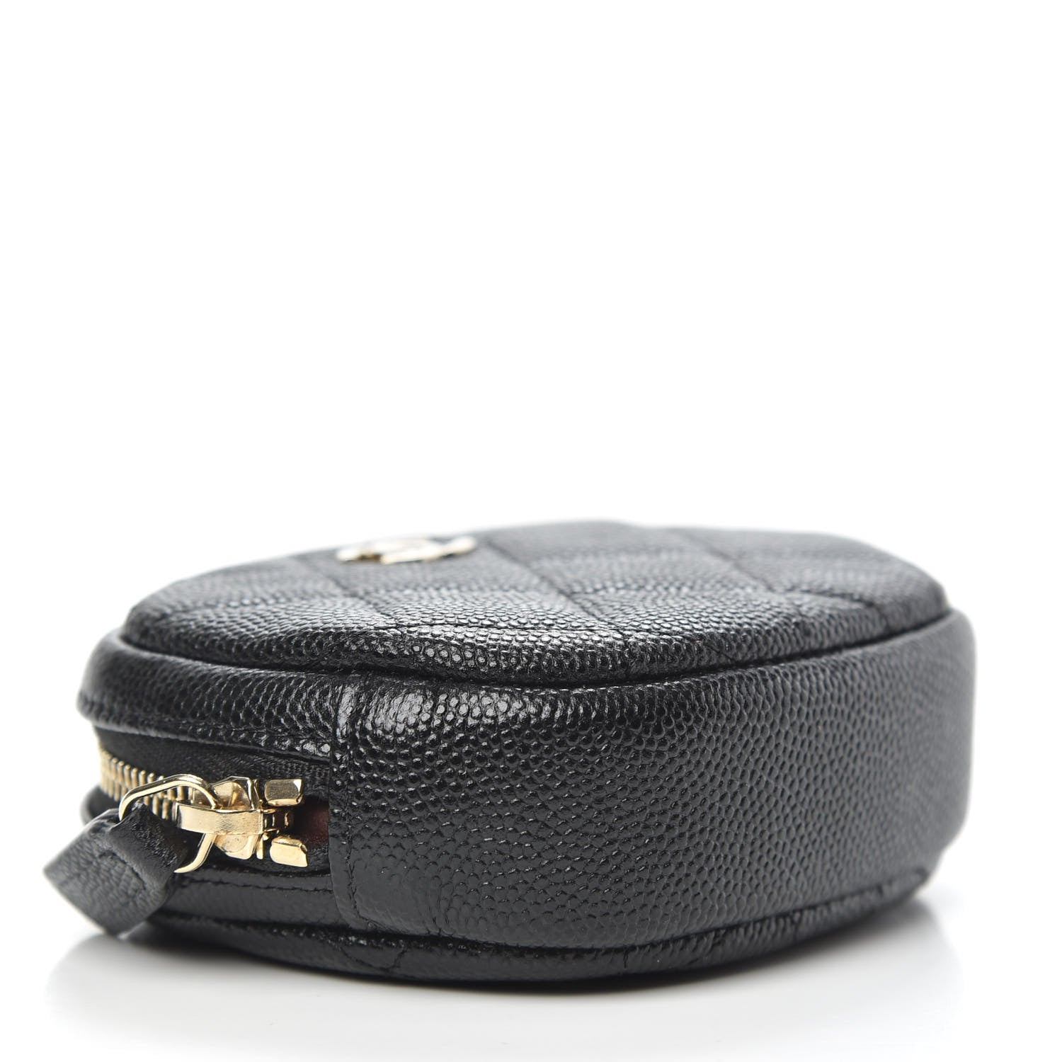 Chanel Caviar Quilted Zip Around Classic Coin Purse Black 4 of 7