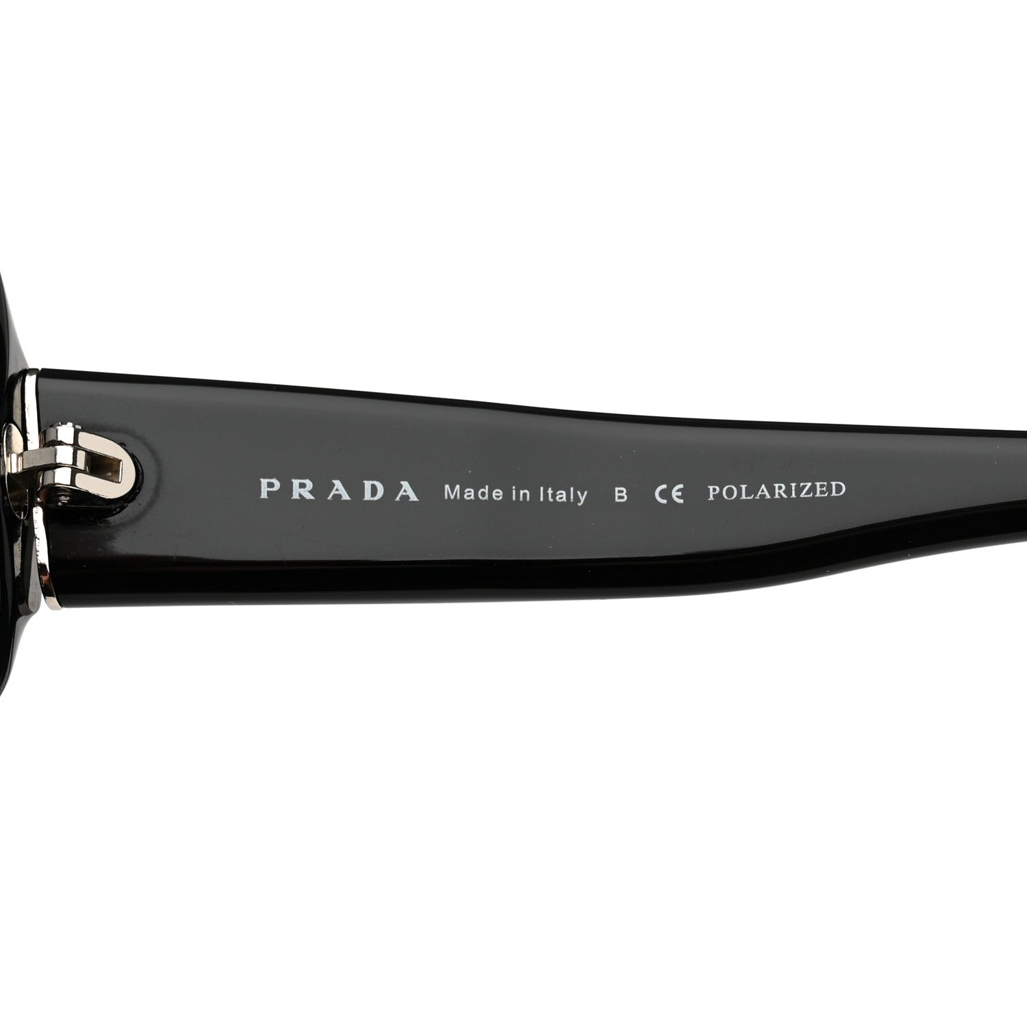 Prada Polarized Sunglasses SPR 31N Black 6 of 8