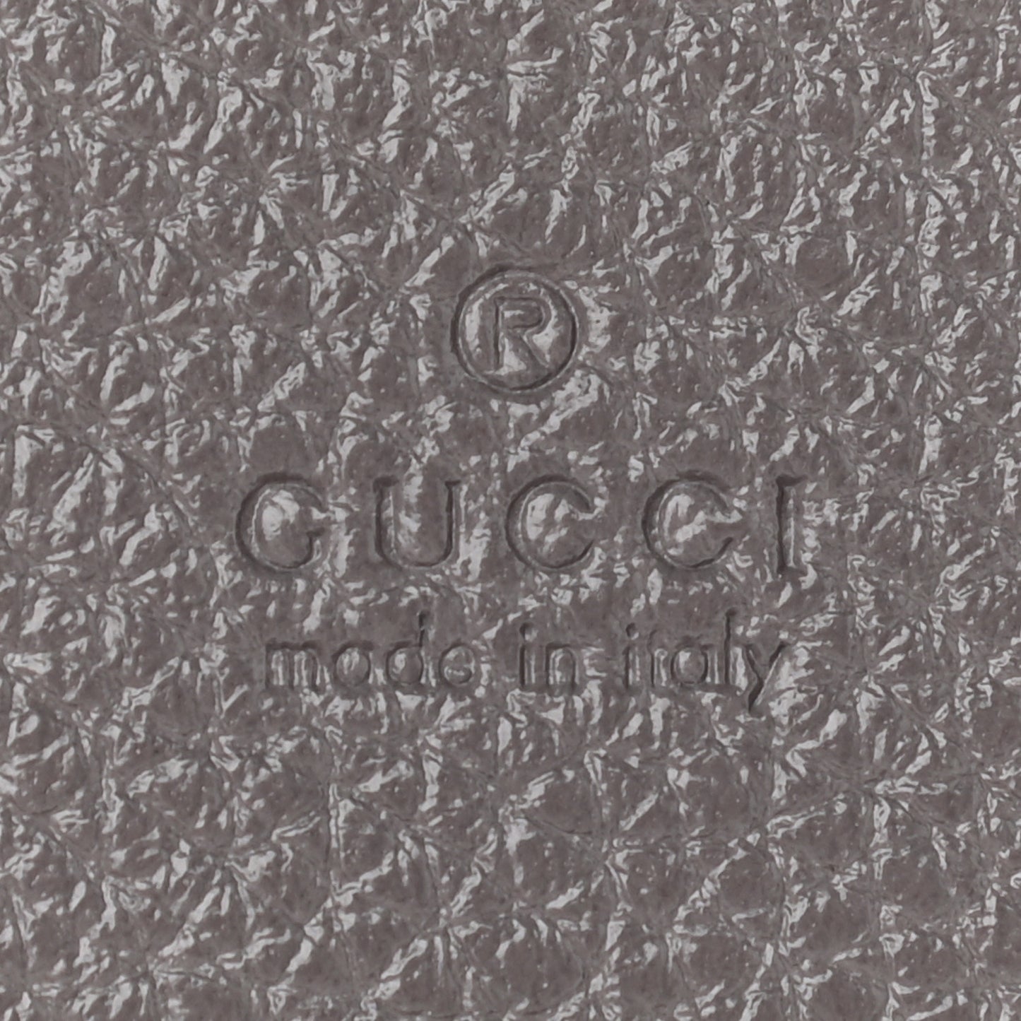 Grainy Calfskin Zumi Chain Card Case Wallet Dusty Grey