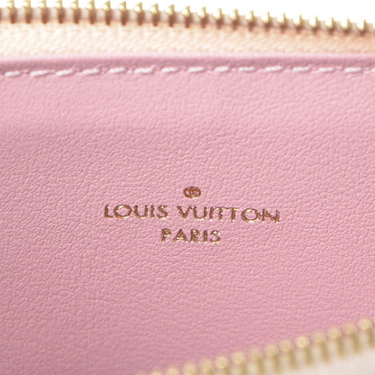 Louis Vuitton Damier Azur Felicie Chain Wallet Zippered Insert Rose Ballerine 6 of 6