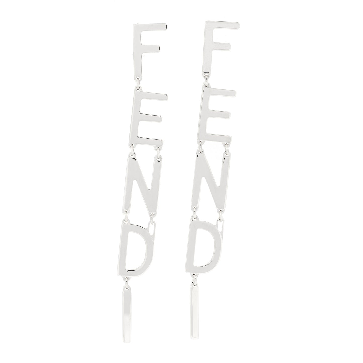 Metal Signature Earrings Silver