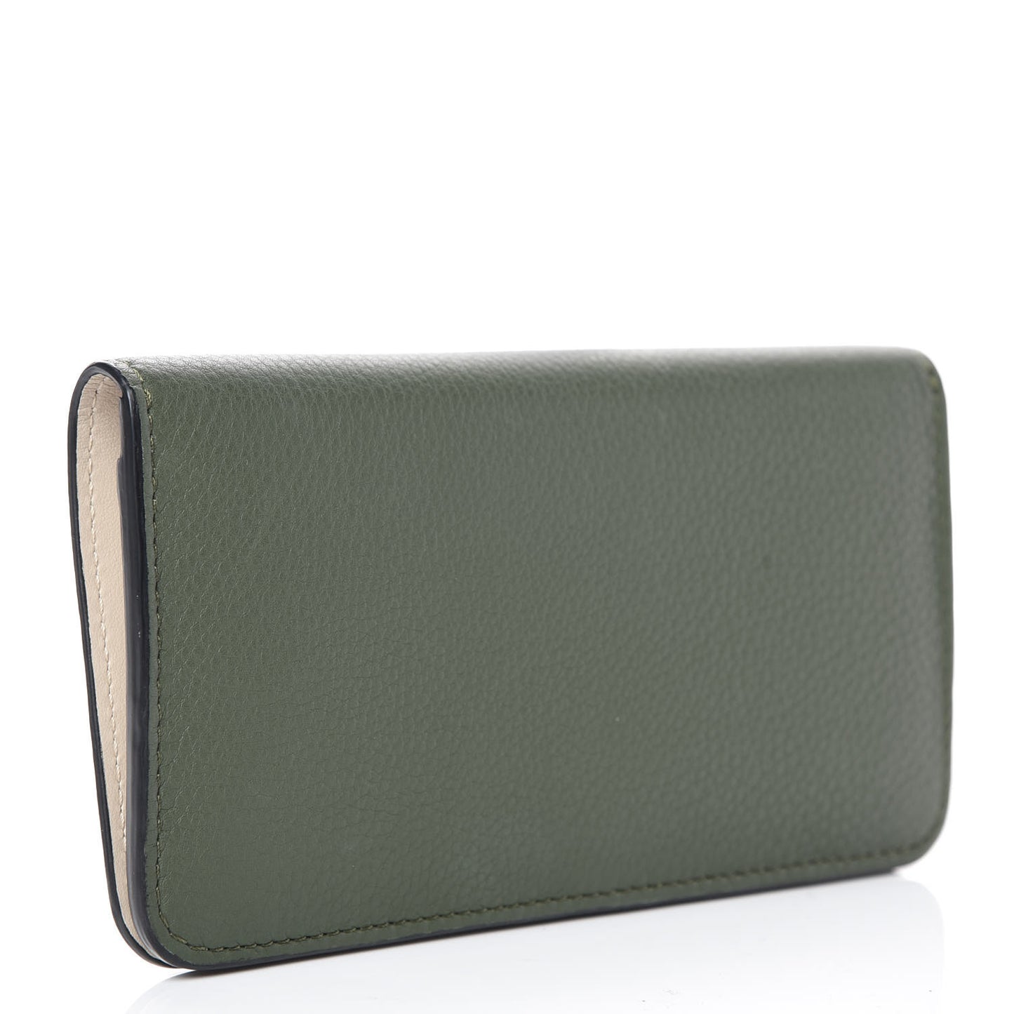 Calfskin Phone Wallet Sage Green