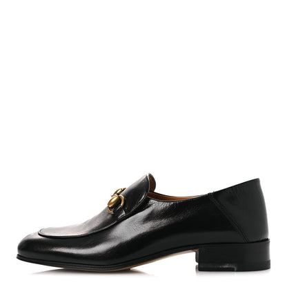Gucci Goatskin Womens Horsebit Mid-Heel Loafers 36 Black 1 of 11