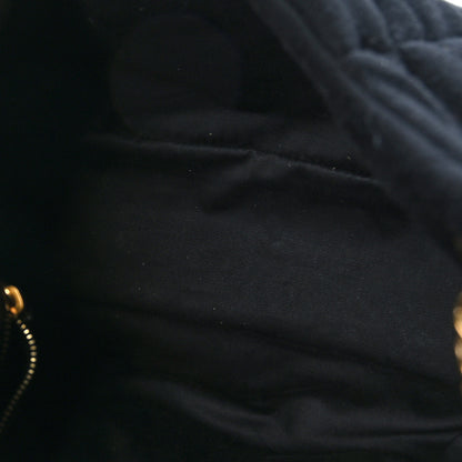 Saint Laurent Wool Jersey Quilted Medium Loulou Puffer Monogram Chain Satchel Black 5 of 9