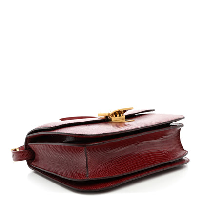Celine Lizard Medium Classic Box Flap Bag Ruby 3 of 8