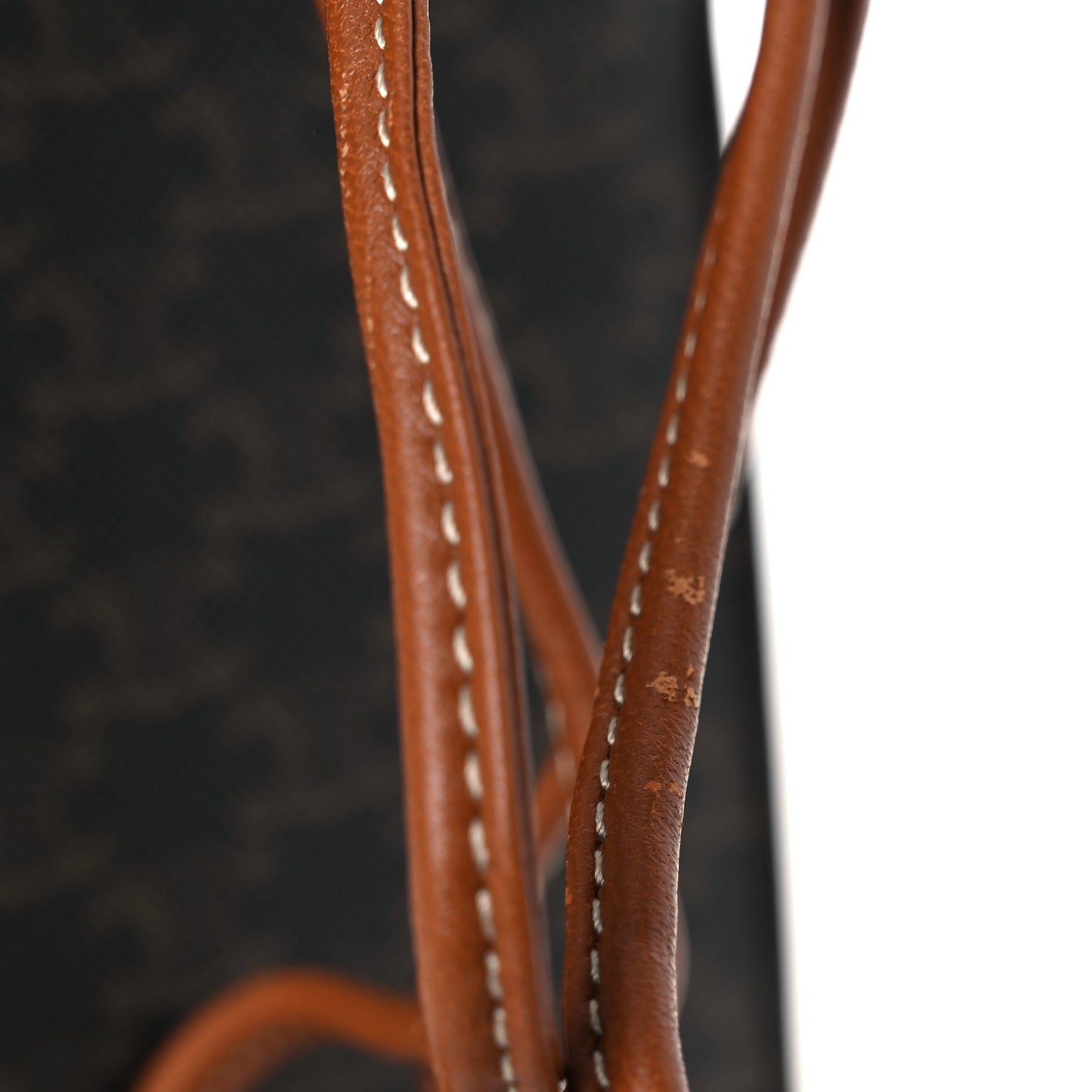 Triomphe Canvas Lambskin Phone Pouch With Flap Tan