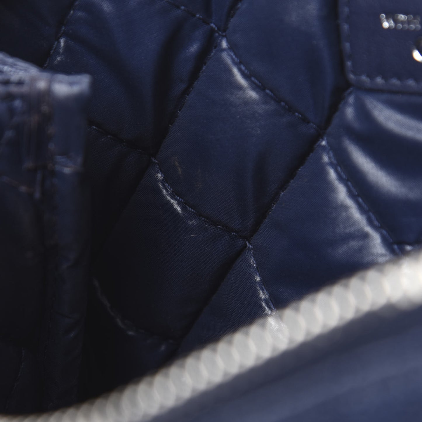 Caviar Quilted Cosmetic Case Navy