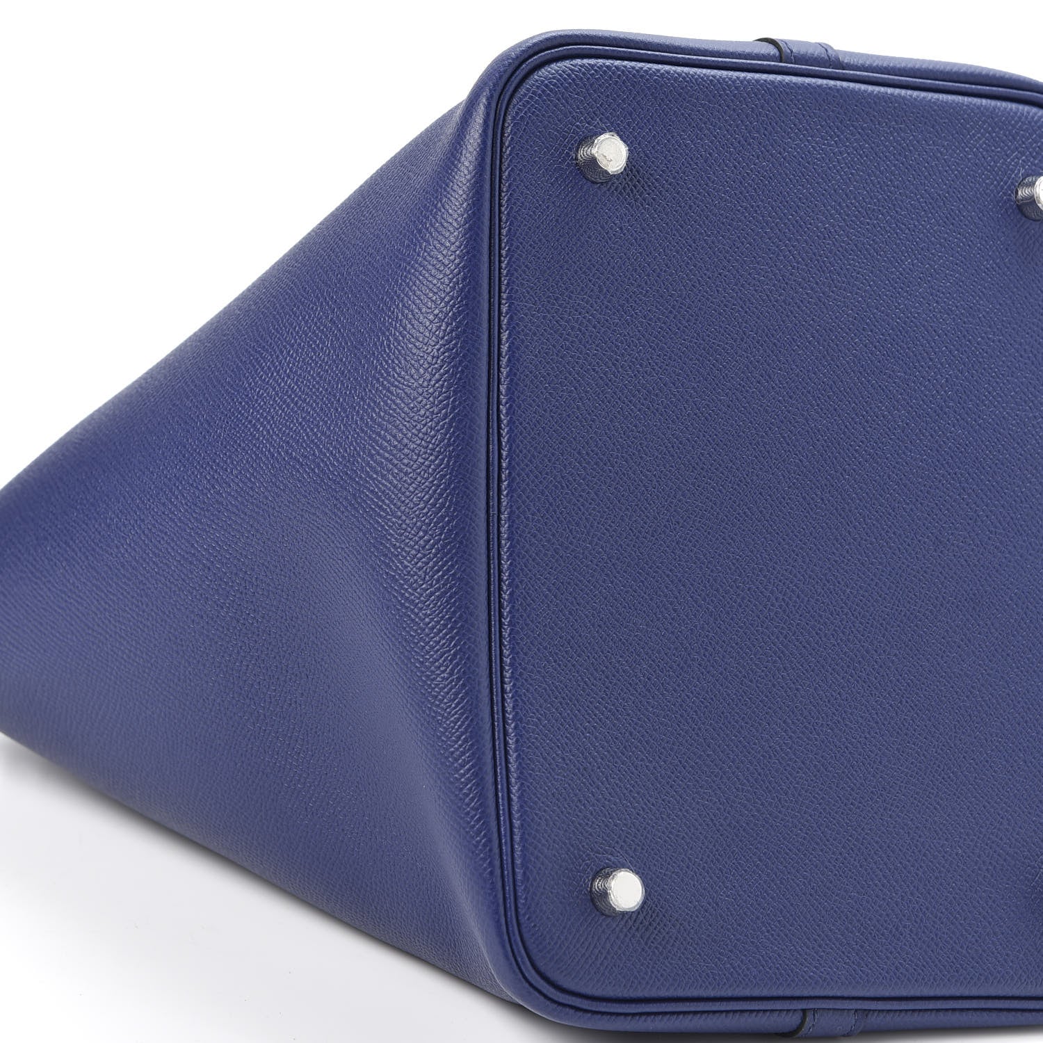 Hermes Epsom Tressage De Cuir Picotin Lock 22 MM Bleu Encre Brique Black 5 of 9