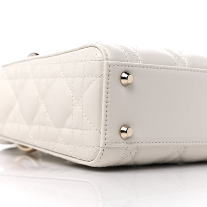 Christian Dior Lambskin Cannage Mini Lady Dior Off White 7 of 9