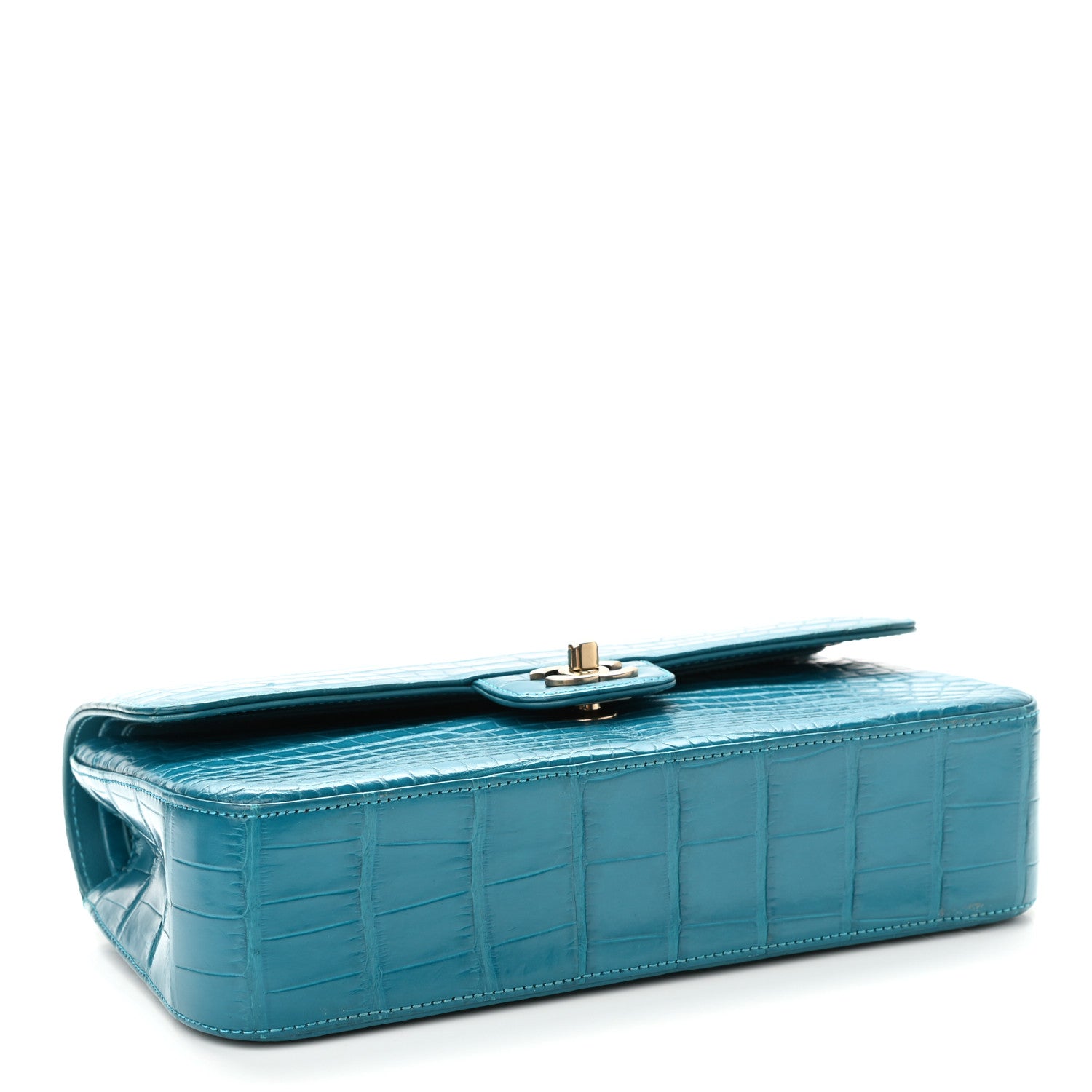 Chanel Alligator Medium Double Flap Blue 3 of 11