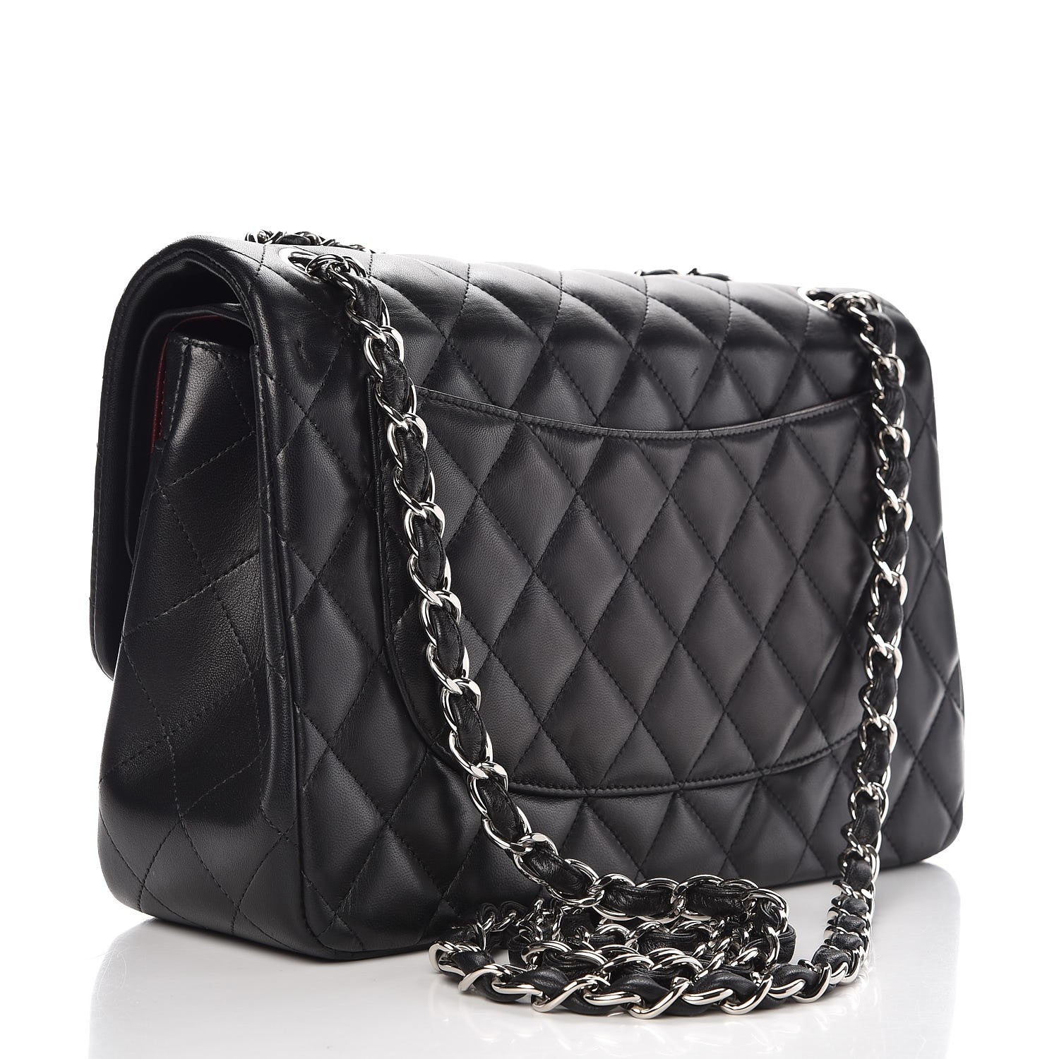 Chanel Lambskin Quilted Jumbo Double Flap Black 4 of 13