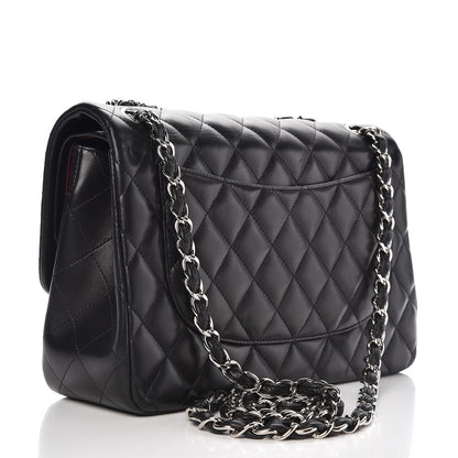 Chanel Lambskin Quilted Jumbo Double Flap Black 4 of 13