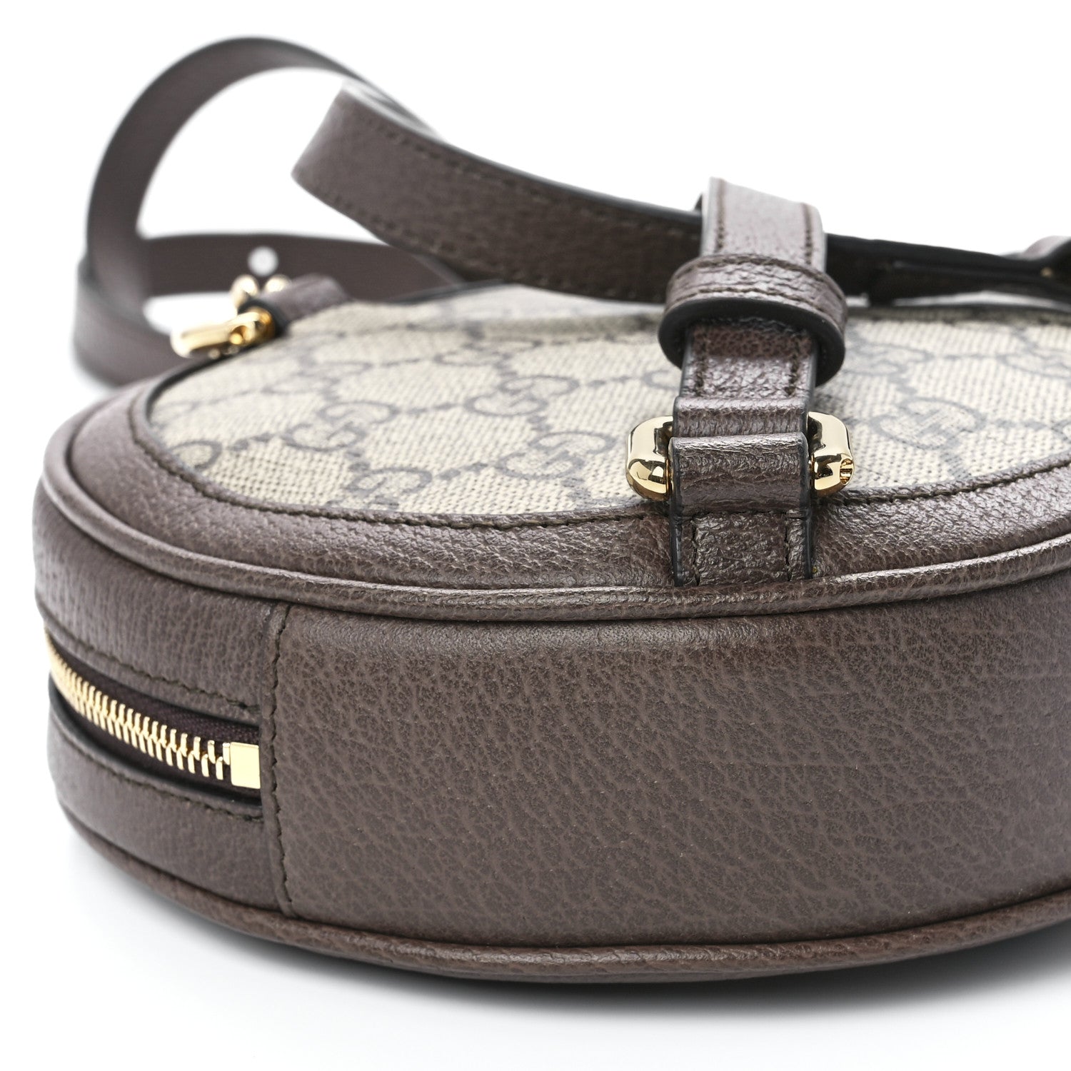 Gucci GG Supreme Monogram Web Mini Ophidia Round Backpack Brown 10 of 12