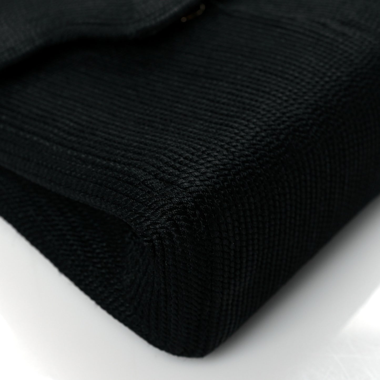 Silk Rope Mini Top Handle Flap Bag Black