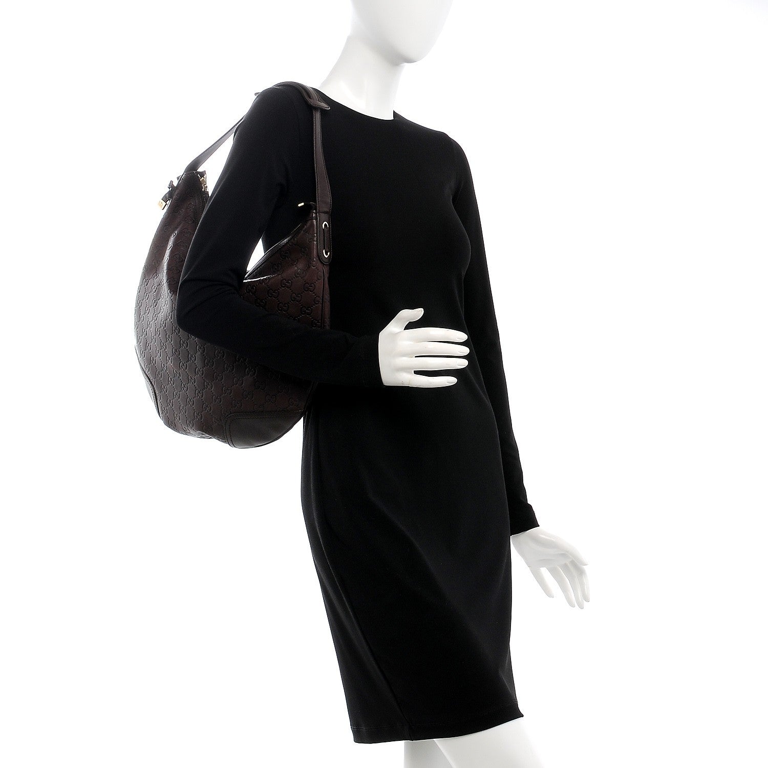 Gucci Guccissima Large Princy Hobo Dark Brown 2 of 8
