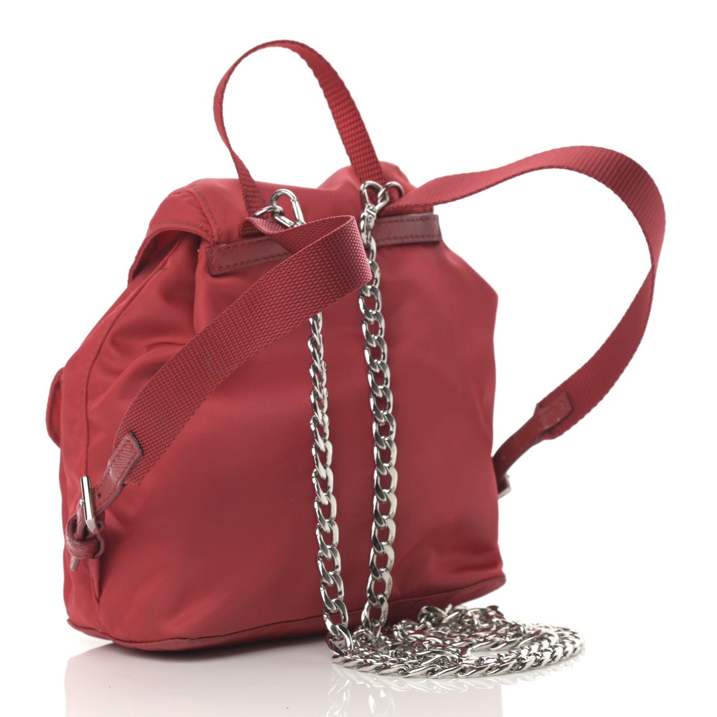 Nylon Vela Mini Crossbody Backpack Rosso