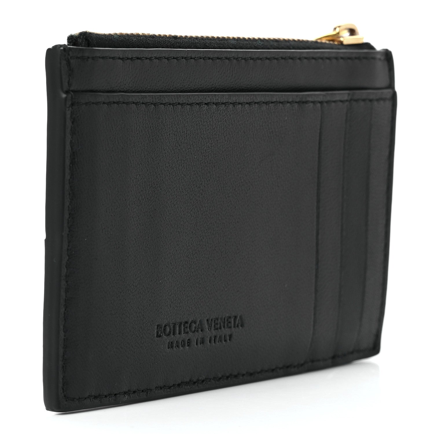 Bottega Veneta Nappa Maxi Intrecciato Zipped Card Case Black 3 of 10