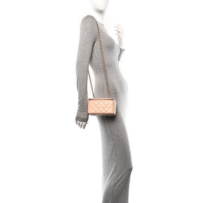 Chanel Caviar Quilted Small Vanity Case With Chain Light Beige 2 of 13