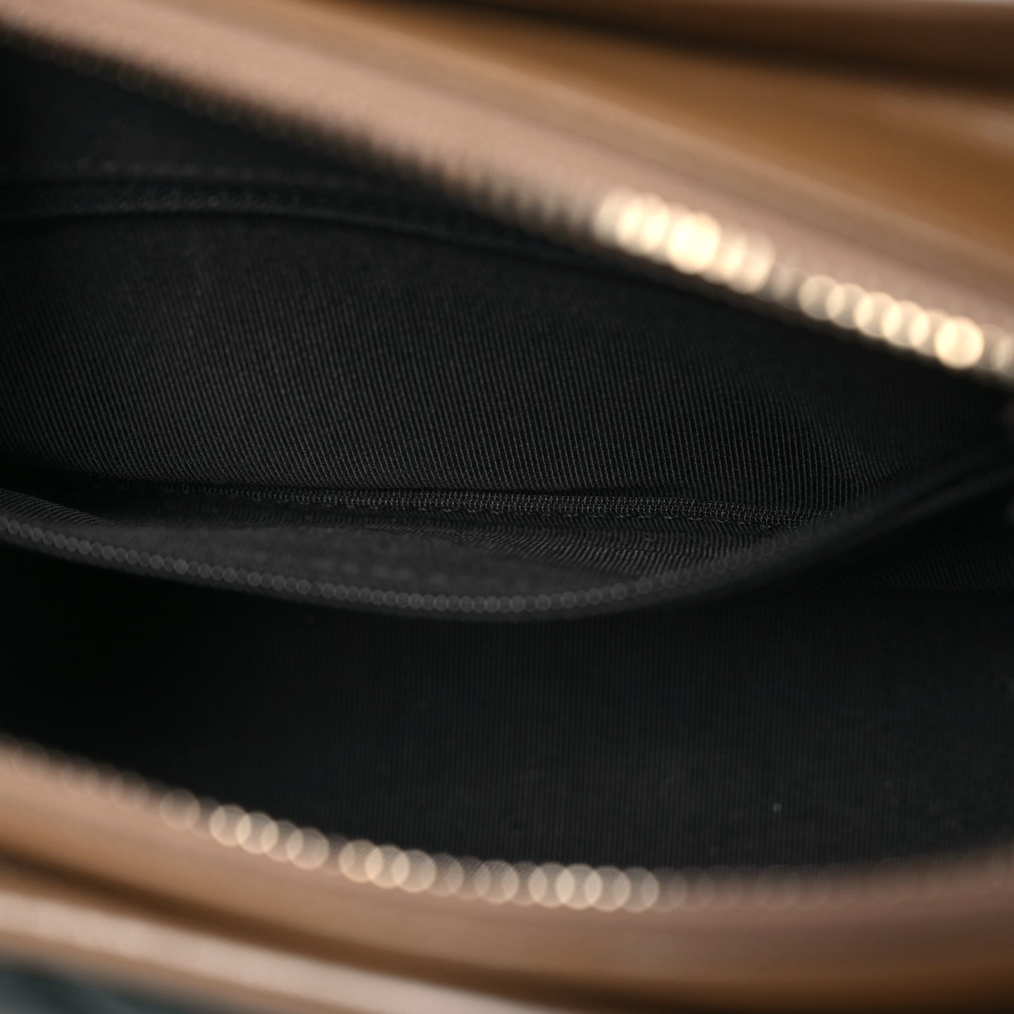 Aged Calfskin Chevron Quilted Small Gabrielle Hobo Green Navy Blue