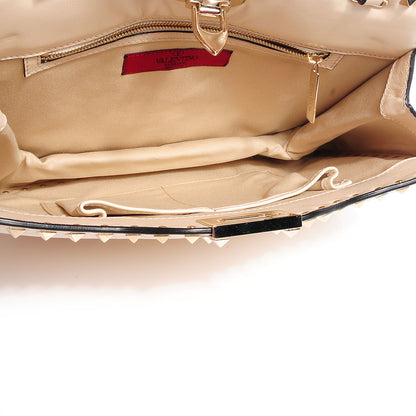 Valentino Garavani Vitello Rockstud Shoulder Satchel Ivory 6 of 9