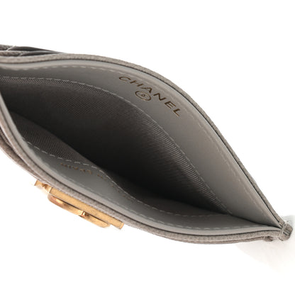 Chanel Caviar Quilted Boy Card Holder Grey 5 of 8