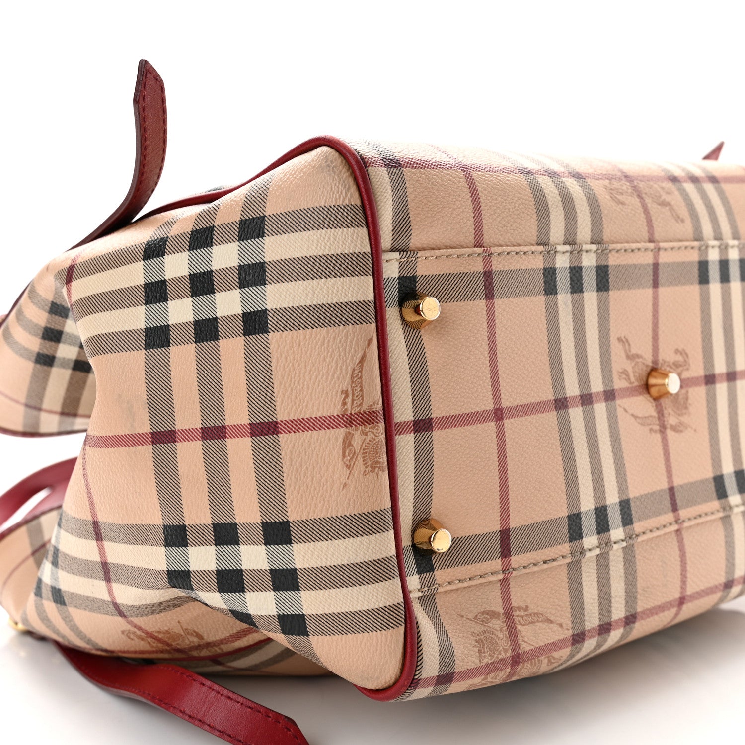 Burberry Haymarket Check Small Canterbury Tote Red 8 of 10