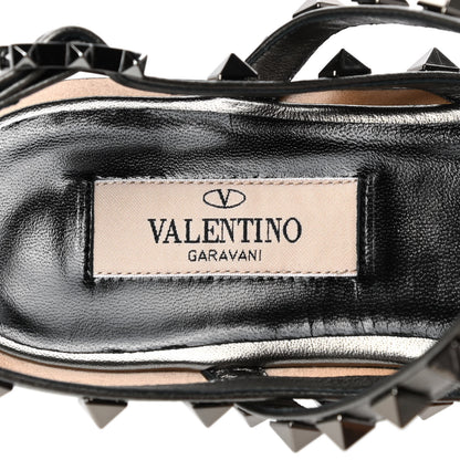 Valentino Garavani Metallic Nappa Rockstud T-Strap Slingback Flat Sandals 36.5 Rutenio 7 of 8