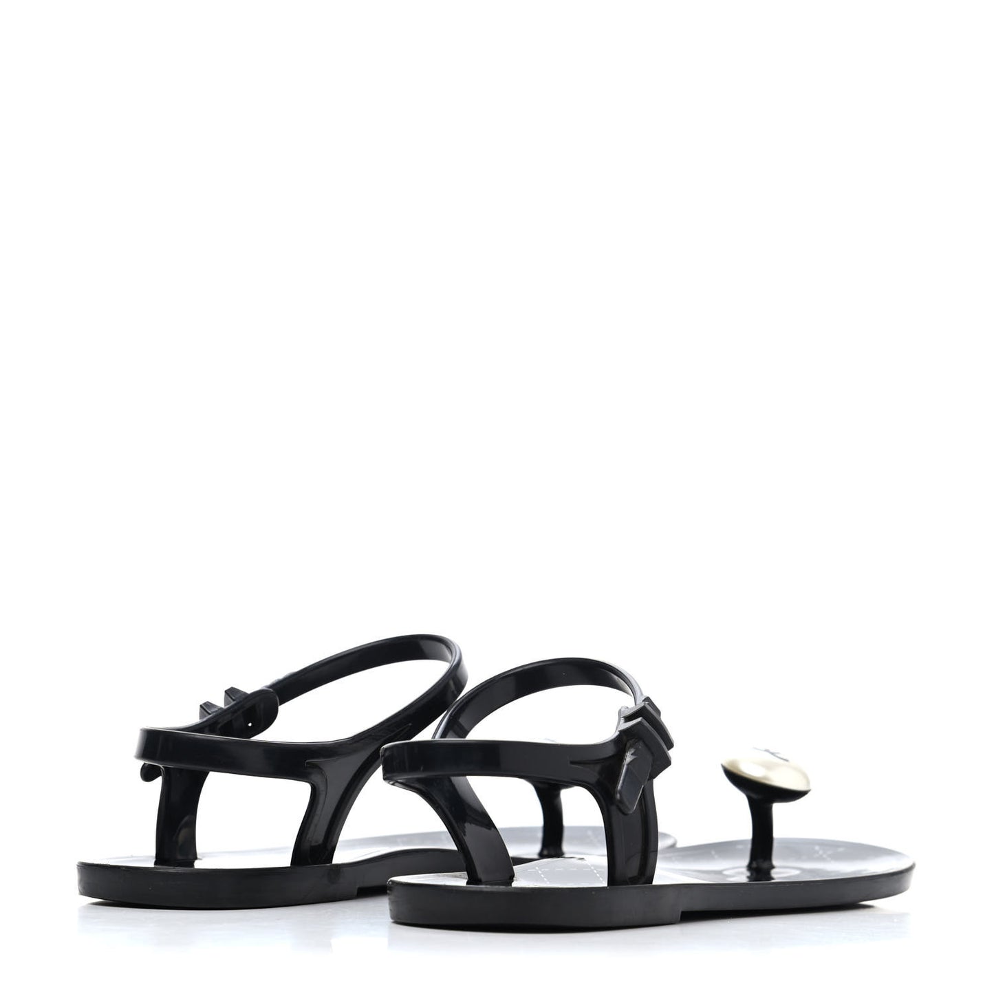 Jelly Pearl CC Thong Sandals 35 Black