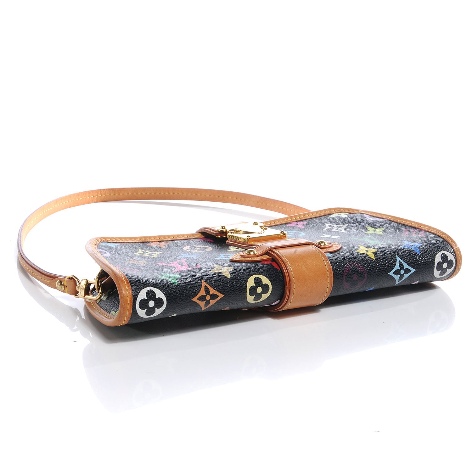 Louis Vuitton Monogram Multicolor Shirley Black 4 of 9