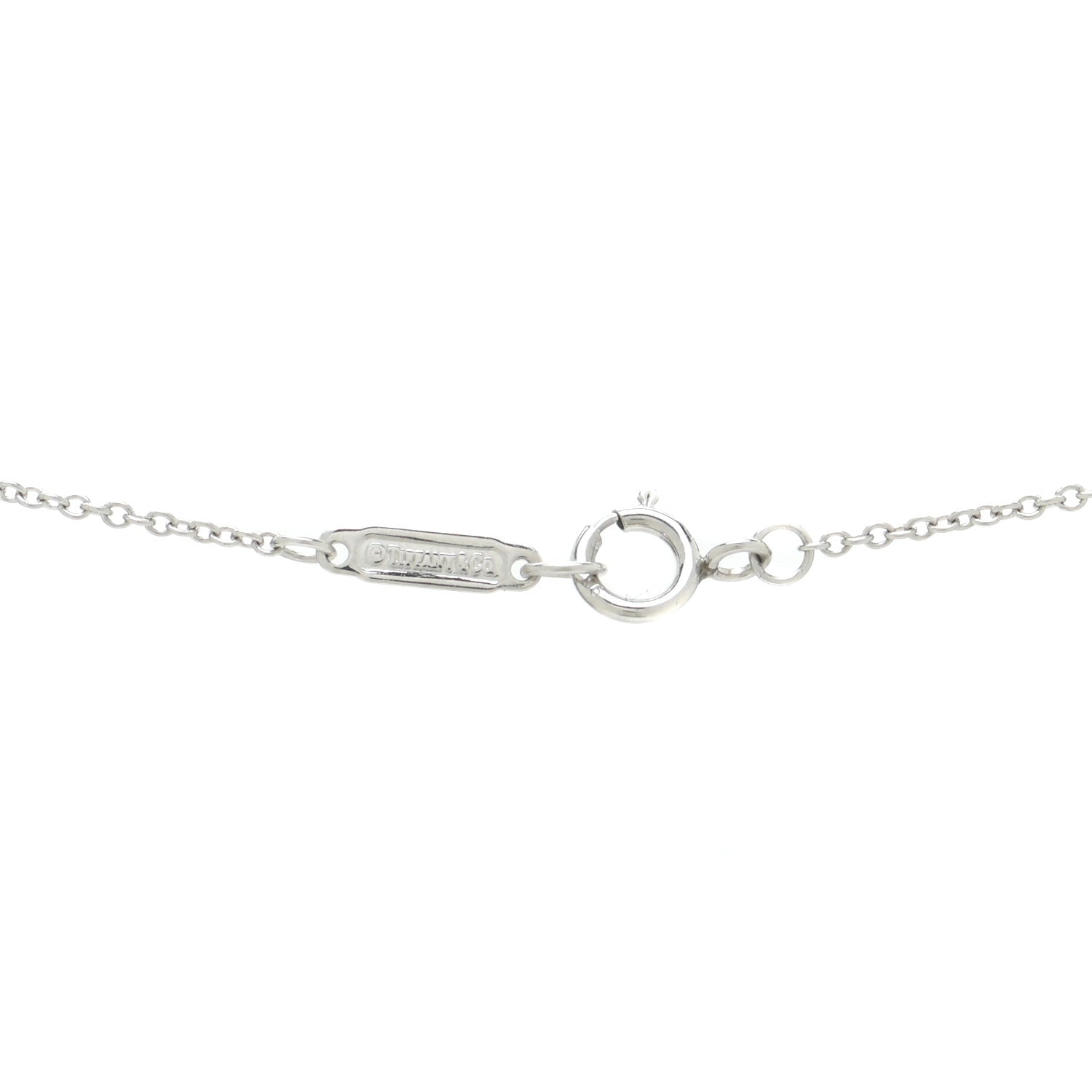 Tiffany Platinum Diamond Pink Sapphire Cobblestone Pendant Necklace 6 of 7
